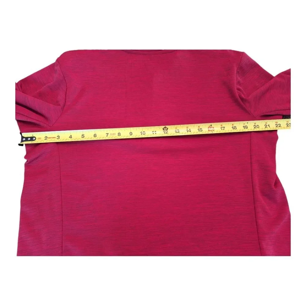 Russell Athletic Dri-Power Lightweight 1/4 Zip Men's Heathered Pullover Maroon M